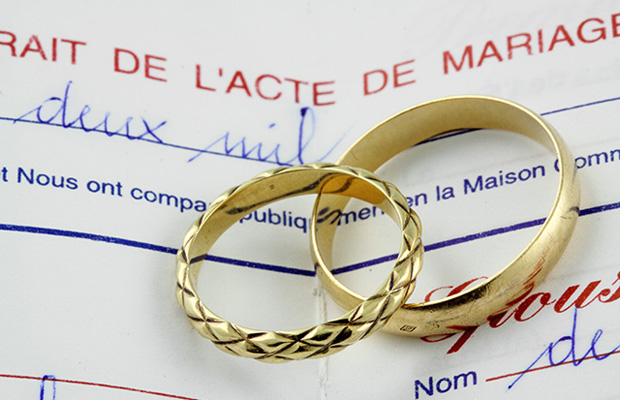 Illustration acte de mariage