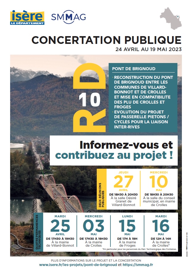 Concertation : RD10 / Pont de Brignoud et liaison inter-rives pour les modes actifs