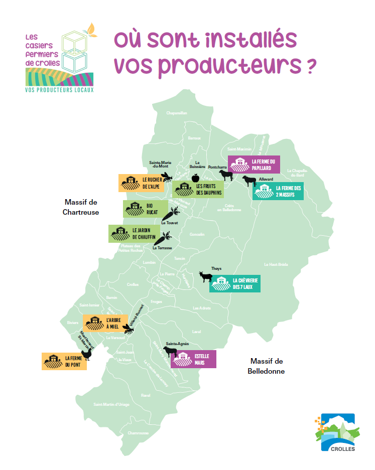 carte des producteurs