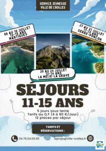 service jeunesse ville de crolles séjour 2026